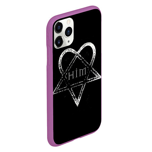 Чехол iPhone 11 Pro матовый HIM / 3D-Фиолетовый – фото 2