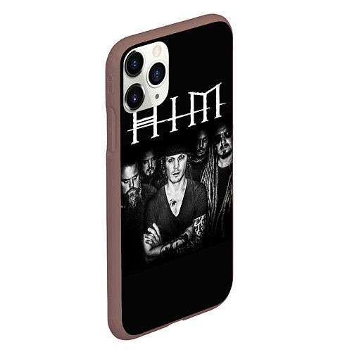 Чехол iPhone 11 Pro матовый HIM Rock / 3D-Коричневый – фото 2