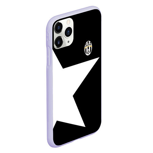 Чехол iPhone 11 Pro матовый FC Juventus: Star / 3D-Светло-сиреневый – фото 2