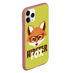 Чехол iPhone 11 Pro матовый Hipster Fox, цвет: 3D-малиновый — фото 2