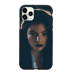 Чехол iPhone 11 Pro матовый Lorde: Black lips, цвет: 3D-черный