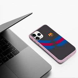 Чехол iPhone 11 Pro матовый Barcelona FC: Dark style, цвет: 3D-розовый — фото 2