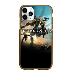 Чехол iPhone 11 Pro матовый Titanfall Battle, цвет: 3D-коричневый