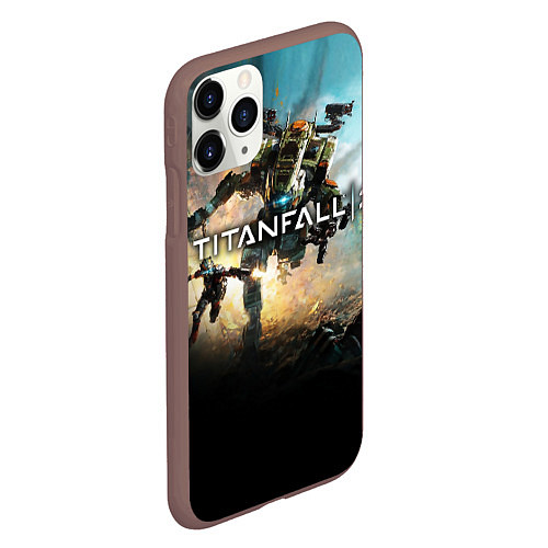 Чехол iPhone 11 Pro матовый Titanfall Battle / 3D-Коричневый – фото 2