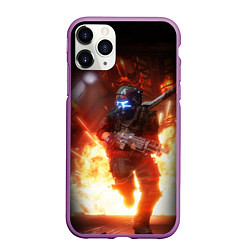 Чехол iPhone 11 Pro матовый Titanfall fighter runs