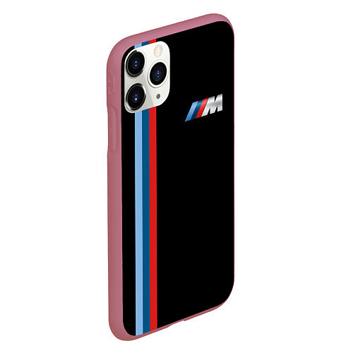 Чехол iPhone 11 Pro матовый BMW BLACK COLLECTION БМВ / 3D-Малиновый – фото 2