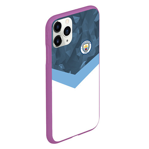 Чехол iPhone 11 Pro матовый Manchester City FC: Sport / 3D-Фиолетовый – фото 2