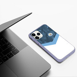 Чехол iPhone 11 Pro матовый Manchester City FC: Sport, цвет: 3D-светло-сиреневый — фото 2