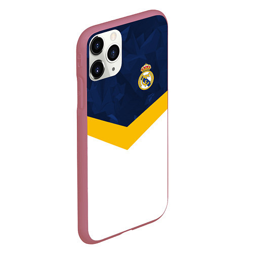 Чехол iPhone 11 Pro матовый Real Madrid FC: Sport / 3D-Малиновый – фото 2