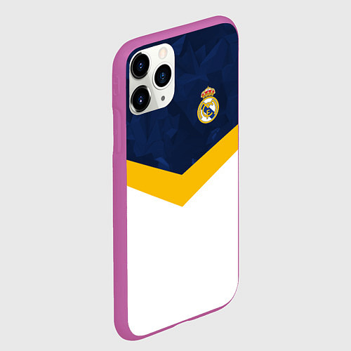 Чехол iPhone 11 Pro матовый Real Madrid FC: Sport / 3D-Фиолетовый – фото 2
