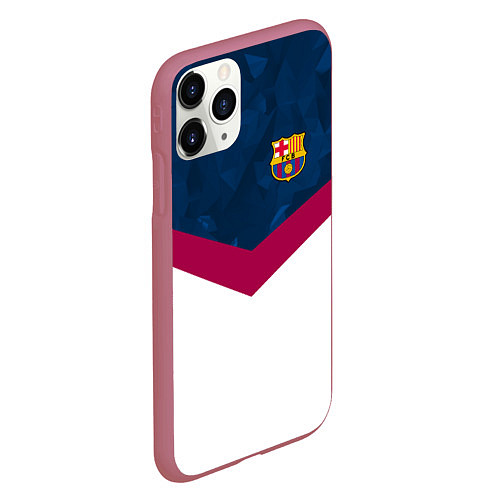 Чехол iPhone 11 Pro матовый Barcelona FC: Sport / 3D-Малиновый – фото 2