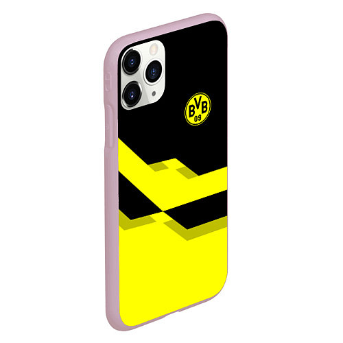 Чехол iPhone 11 Pro матовый BVB FC: Yellow style / 3D-Розовый – фото 2