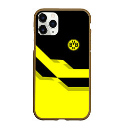 Чехол iPhone 11 Pro матовый BVB FC: Yellow style, цвет: 3D-коричневый