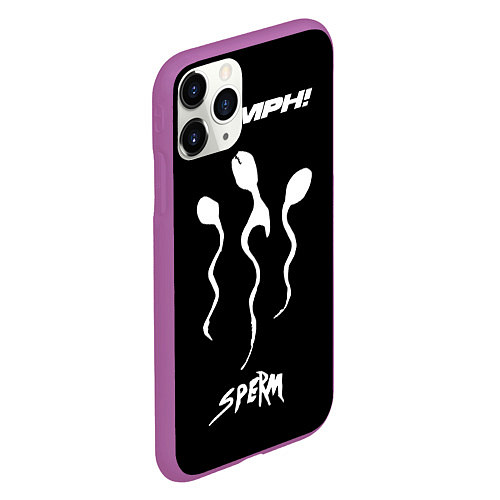 Чехол iPhone 11 Pro матовый OOMPH! Sperm / 3D-Фиолетовый – фото 2