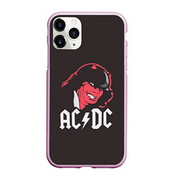 Чехол iPhone 11 Pro матовый AC/DC Devil, цвет: 3D-розовый