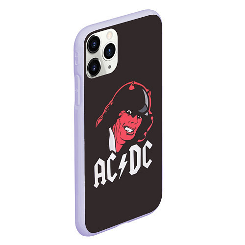 Чехол iPhone 11 Pro матовый AC/DC Devil / 3D-Светло-сиреневый – фото 2