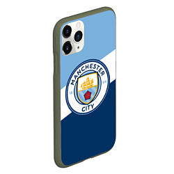 Чехол iPhone 11 Pro матовый FC Manchester City: Colors, цвет: 3D-темно-зеленый — фото 2