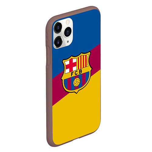 Чехол iPhone 11 Pro матовый FC Barcelona 2018 Colors / 3D-Коричневый – фото 2