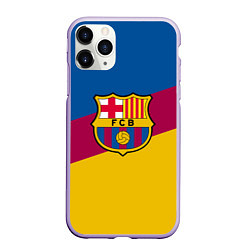 Чехол iPhone 11 Pro матовый FC Barcelona 2018 Colors, цвет: 3D-светло-сиреневый