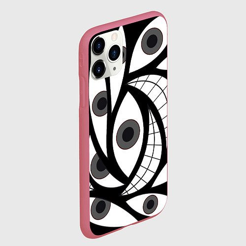 Чехол iPhone 11 Pro матовый Alchemist Eyes / 3D-Малиновый – фото 2