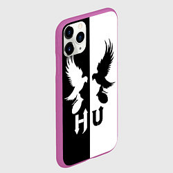 Чехол iPhone 11 Pro матовый HU: Black & White, цвет: 3D-фиолетовый — фото 2