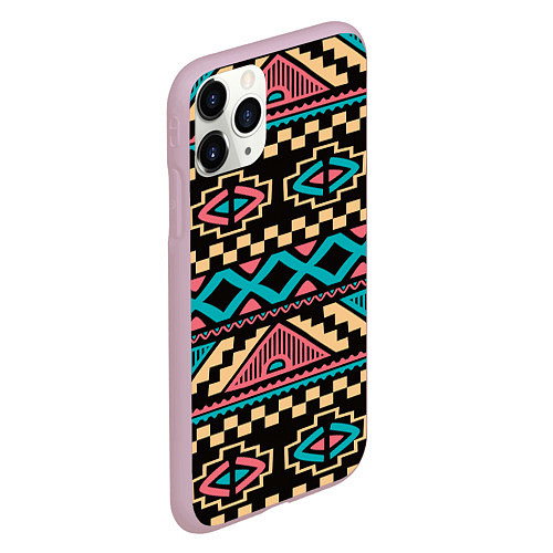 Чехол iPhone 11 Pro матовый Ethnic of Egypt / 3D-Розовый – фото 2