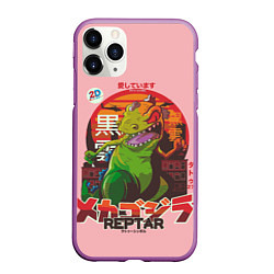 Чехол iPhone 11 Pro матовый Godzilla Reptar, цвет: 3D-фиолетовый