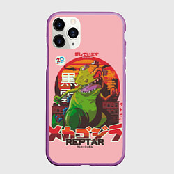 Чехол iPhone 11 Pro матовый Godzilla Reptar, цвет: 3D-фиолетовый