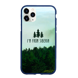 Чехол iPhone 11 Pro матовый I'm from Siberia, цвет: 3D-тёмно-синий