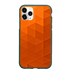 Чехол iPhone 11 Pro матовый Orange abstraction