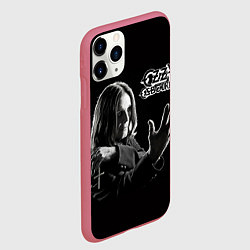 Чехол iPhone 11 Pro матовый Оззи Осборн, цвет: 3D-малиновый — фото 2