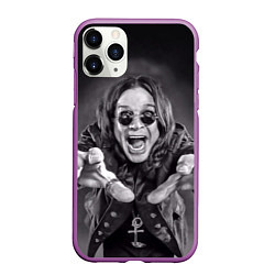 Чехол iPhone 11 Pro матовый Оззи Осборн, цвет: 3D-фиолетовый