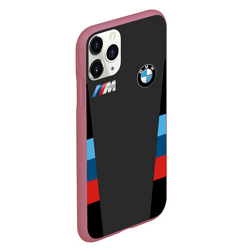 Чехол iPhone 11 Pro матовый BMW 2018 Sport / 3D-Малиновый – фото 2