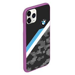 Чехол iPhone 11 Pro матовый BMW: Pixel Military, цвет: 3D-фиолетовый — фото 2
