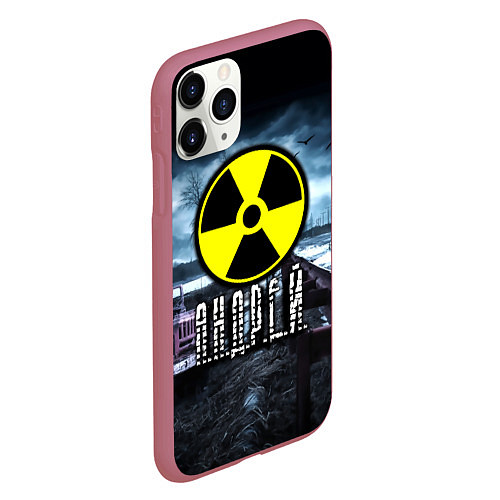 Чехол iPhone 11 Pro матовый S.T.A.L.K.E.R: Андрей / 3D-Малиновый – фото 2
