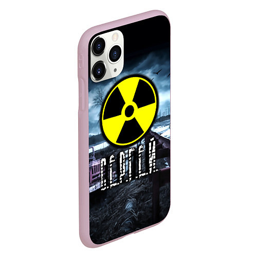 Чехол iPhone 11 Pro матовый S.T.A.L.K.E.R: Сергей / 3D-Розовый – фото 2