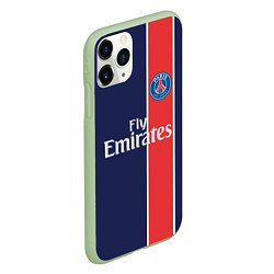 Чехол iPhone 11 Pro матовый FC PSG: Original, цвет: 3D-салатовый — фото 2