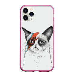 Чехол iPhone 11 Pro матовый David Bowie: Grumpy cat