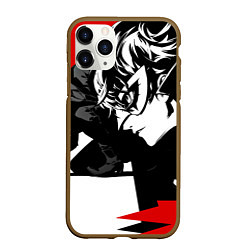 Чехол iPhone 11 Pro матовый Persona 5, цвет: 3D-коричневый