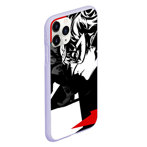 Чехол iPhone 11 Pro матовый Persona 5 / 3D-Светло-сиреневый – фото 2