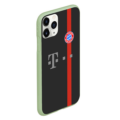 Чехол iPhone 11 Pro матовый Bayern FC: Black 2018 / 3D-Салатовый – фото 2