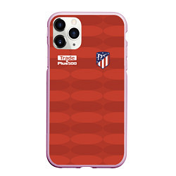 Чехол iPhone 11 Pro матовый Atletico Madrid: Red Ellipse, цвет: 3D-розовый