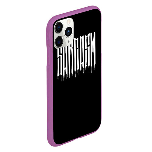 Чехол iPhone 11 Pro матовый Sarcasm / 3D-Фиолетовый – фото 2