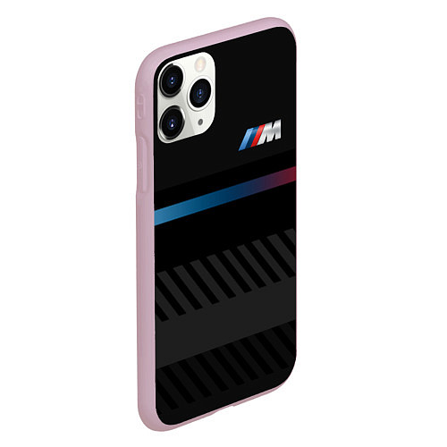 Чехол iPhone 11 Pro матовый BMW: Brand Lines / 3D-Розовый – фото 2