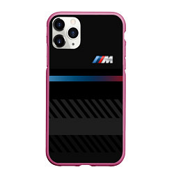 Чехол iPhone 11 Pro матовый BMW: Brand Lines, цвет: 3D-малиновый