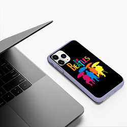 Чехол iPhone 11 Pro матовый The Beatles: Colour Rain, цвет: 3D-светло-сиреневый — фото 2