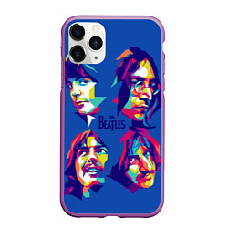 Чехол iPhone 11 Pro матовый The Beatles: Faces