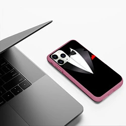 Чехол iPhone 11 Pro матовый Смокинг мистера, цвет: 3D-малиновый — фото 2