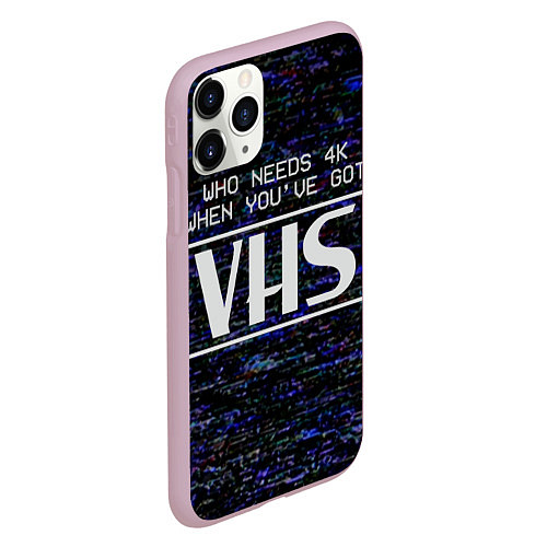 Чехол iPhone 11 Pro матовый 4K VHS / 3D-Розовый – фото 2