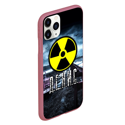 Чехол iPhone 11 Pro матовый S.T.A.L.K.E.R: Денис / 3D-Малиновый – фото 2